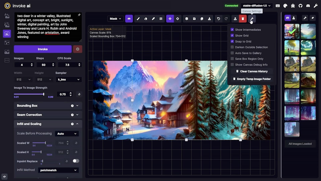Artists and visual design projects